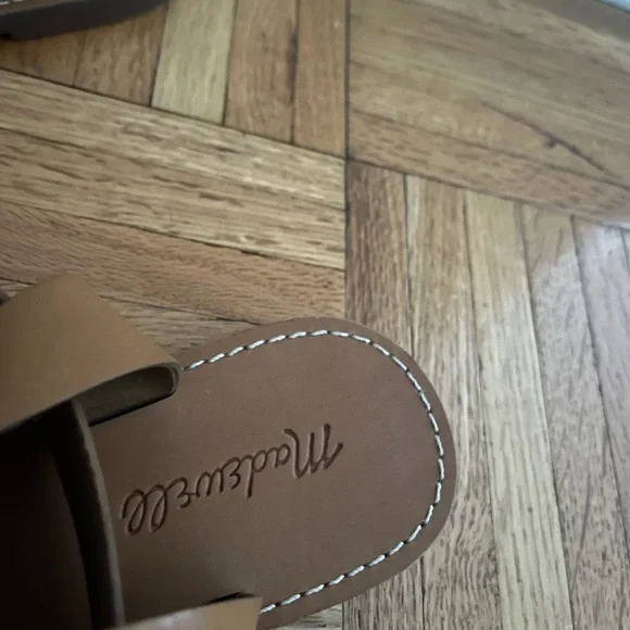 Madewell The Boardwalk Ankle Strap Sandals Camel Brown - Picture 5 of 6